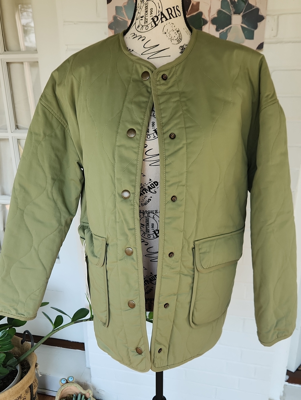 NWT Sezane Olive Farel Jacket SZ 36